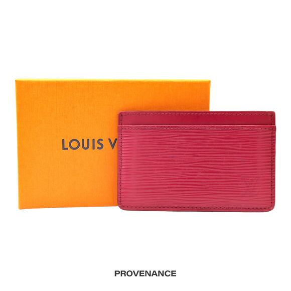 🔴 Louis Vuitton Card Holder Wallet - Fuchsia Epi Leather - Picture 1 of 8